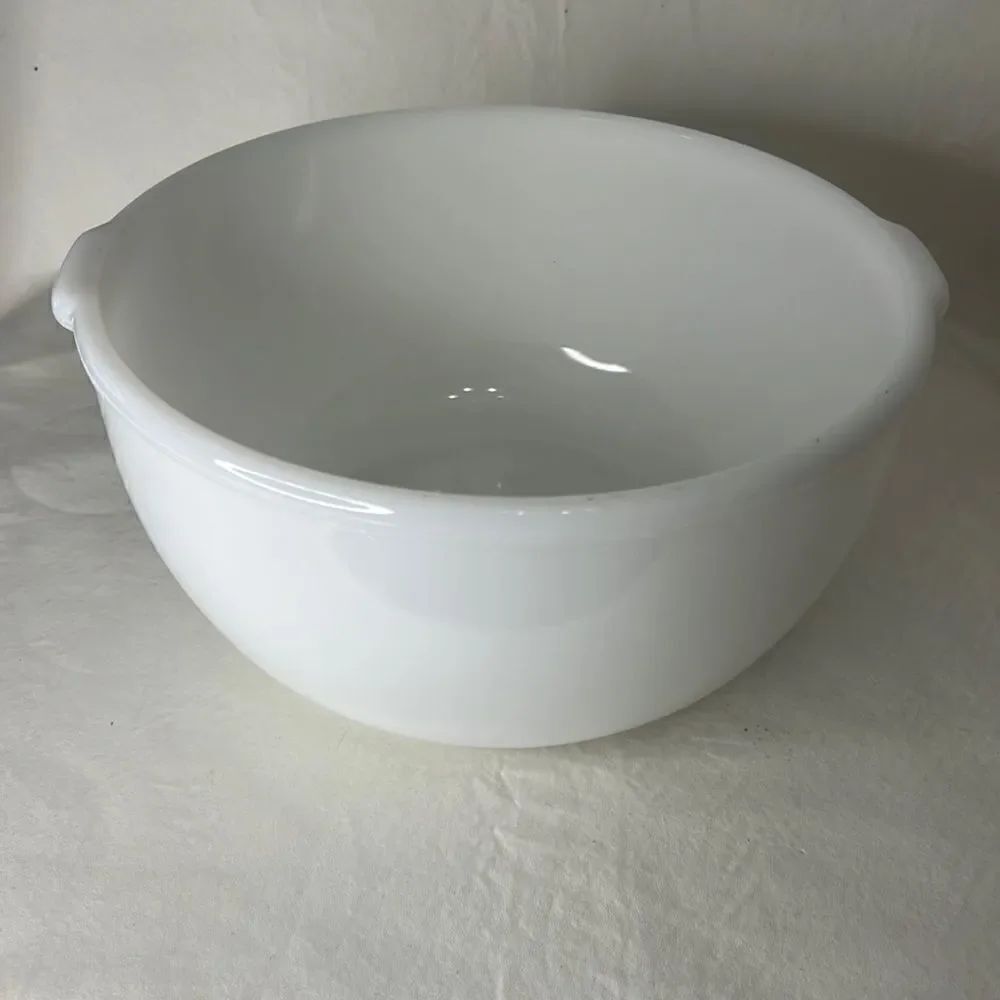 Glasbake For Sunbeam White Glass Bowl 3 1/2 Quarts